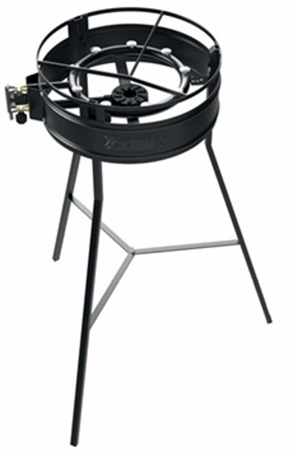 Fogão industrial com estrutura metálica revestida em Preto Texturizado